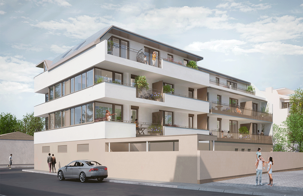 Rendering Wr. Neustadt, Schreyergasse